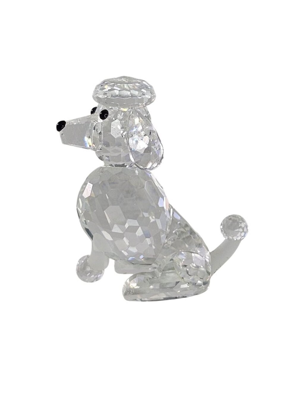 Swarovski Poodle Dog Sitting Miniature Figurine Crystal Missing Leg #181317